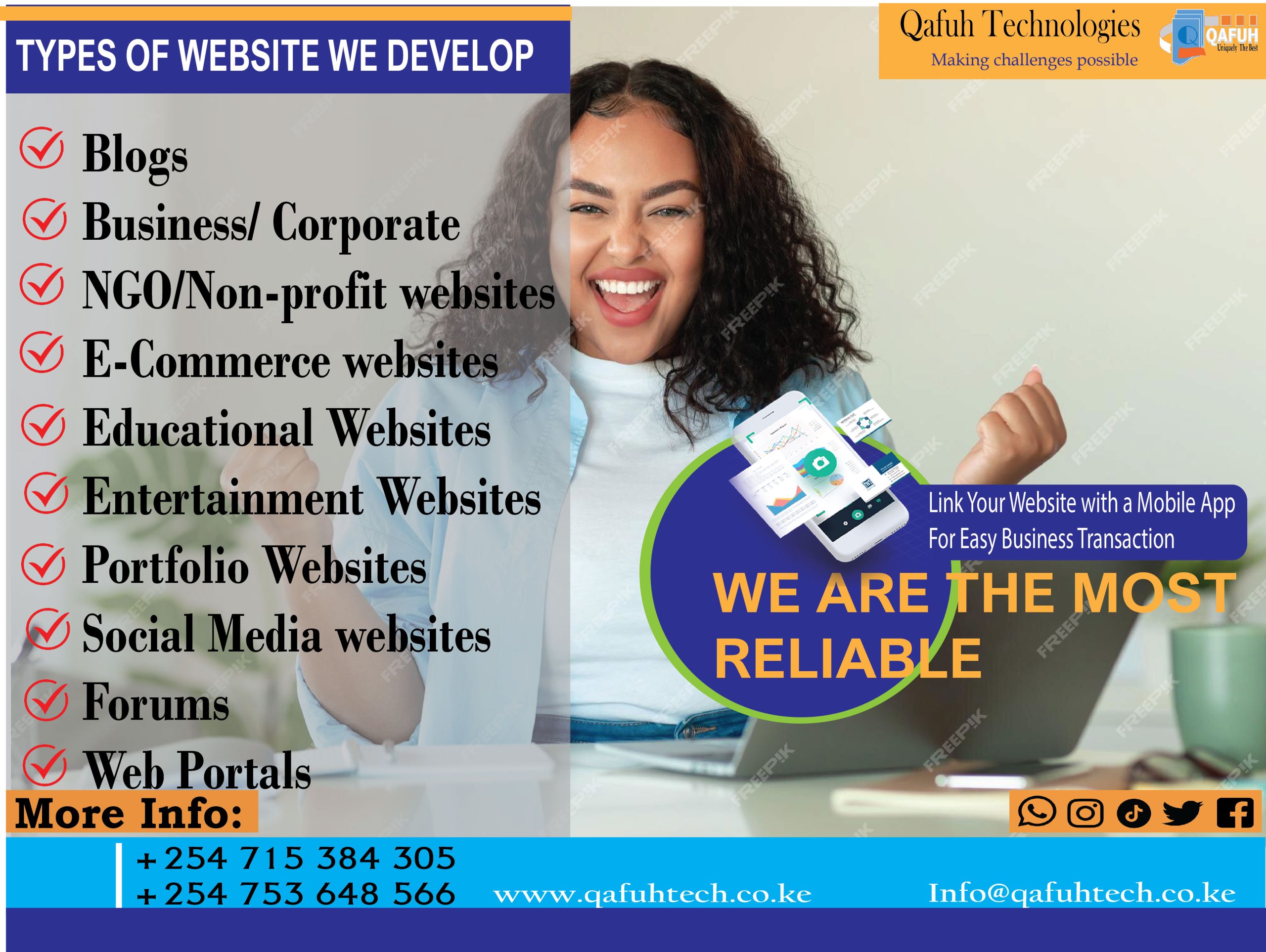 Qafuh website type poster